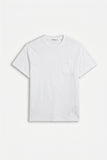 T-SHIRT GIROCOLLO CON TRAMA IN RILIEVO E TASCHINO BIANCO