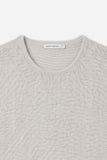 T-SHIRT GIROCOLLO SMANICATA IN MAGLINA GRIGIO GHIACCIO