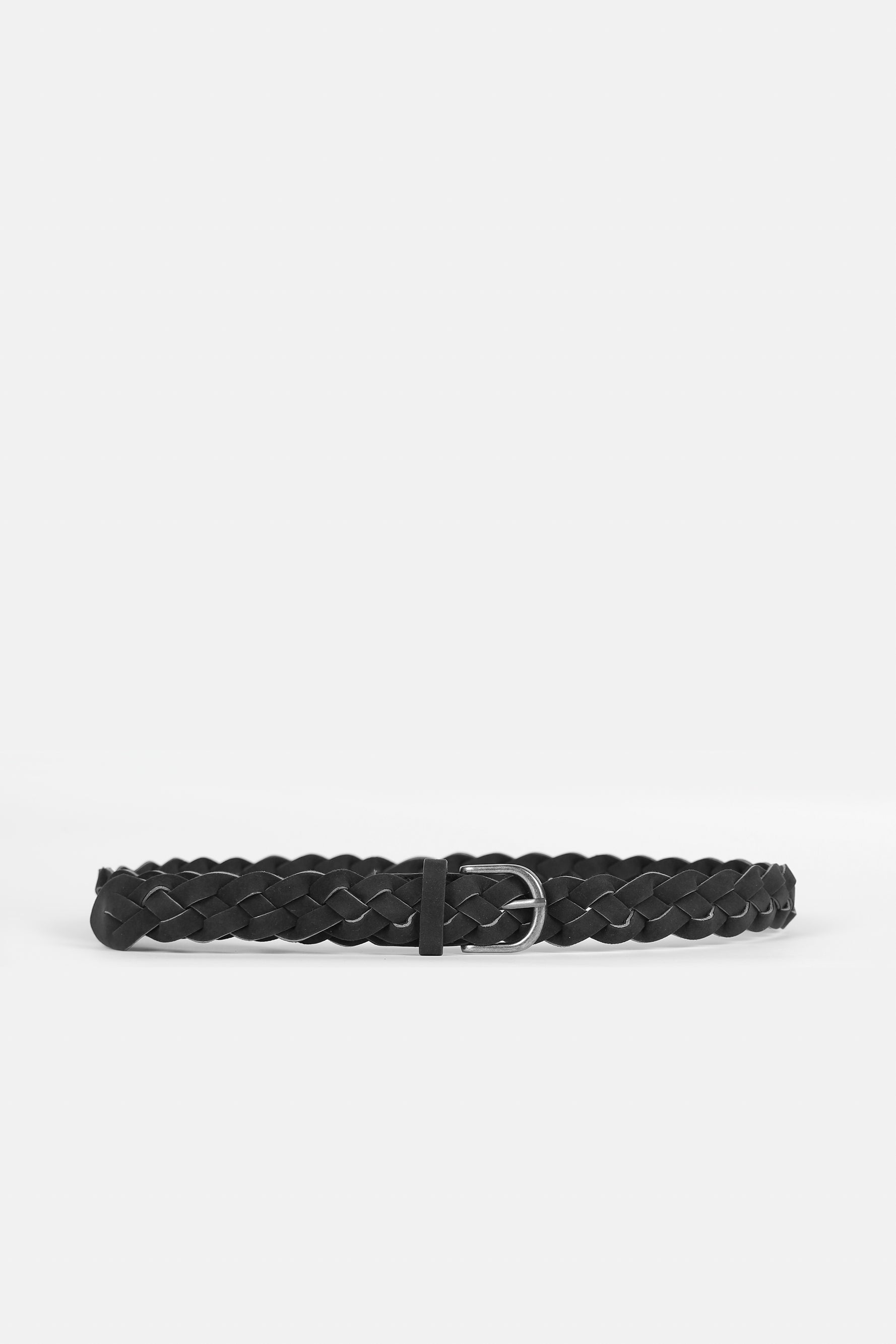 CINTURA INTRECCIATA EFFETTO CAMOSCIO NERO - Sonnybono