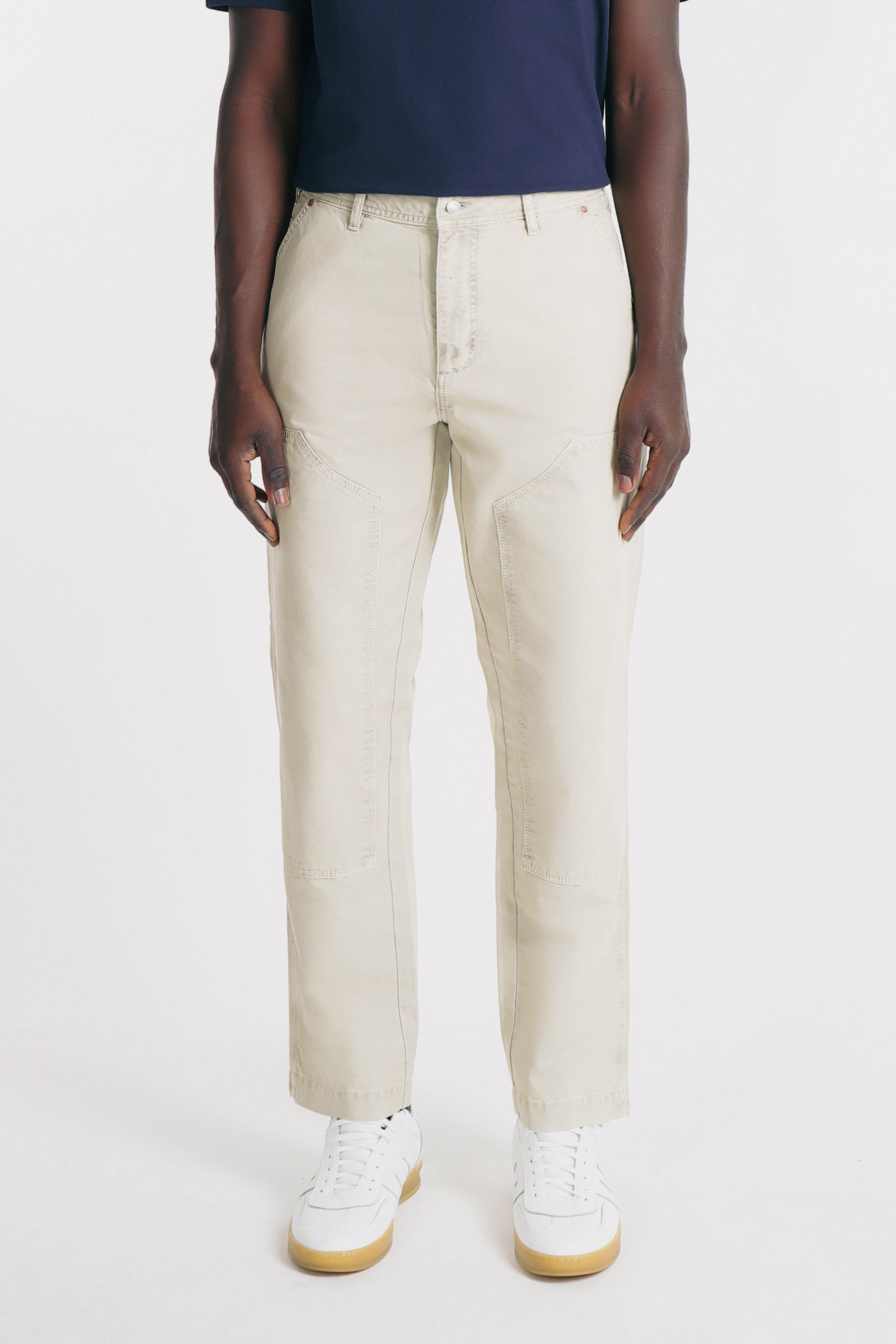 PANTALONI WORKER IN CANVAS SABBIA - Sonnybono