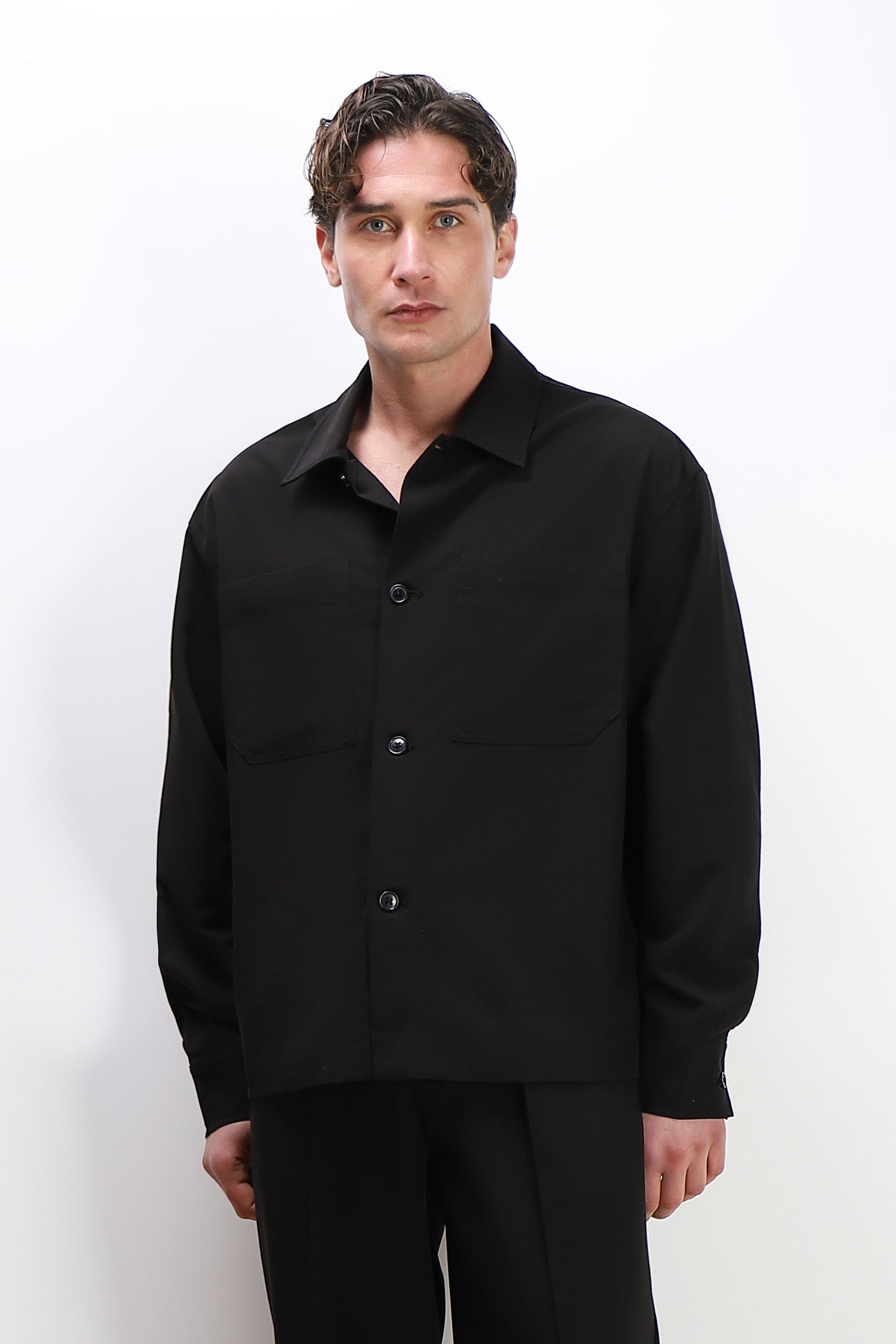 OVERSHIRT TESSUTO MORBIDO NERO