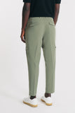 PANTALONI STRETCH CON TASCONE VERDE MILITARE - Sonnybono