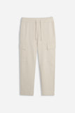 PANTALONE JOGGER IN FELPA E COULISSE BEIGE CHIARO