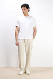 PANTALONE JOGGER IN FELPA E COULISSE BEIGE CHIARO
