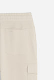 PANTALONE JOGGER IN FELPA E COULISSE BEIGE CHIARO