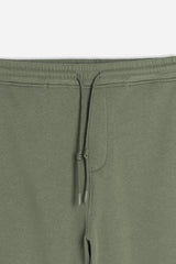 PANTALONE IN FELPA JOGGER VERDE MILITARE