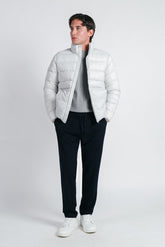 GIUBBOTTO TRAPUNTATO GRIGIO CHIARO