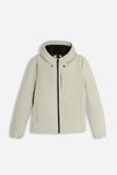 GIUBBOTTO IN SOFTSHELL CON CAPPUCCIO BEIGE