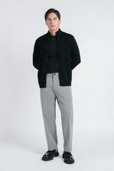 CARDIGAN CON COLLO ALTO NERO