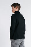 MAGLIA OVERSHIRT IN PUNTO MILANO NERO - Sonnybono