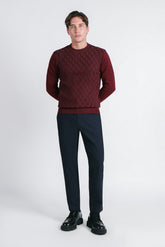 MAGLIA GRICOLLO CON PUNTO LAVORATO VINACCIA