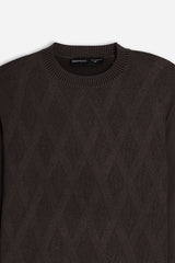 MAGLIA GIROCOLLO STRUTTURATA VANISE' MARRONE