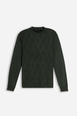 MAGLIA GIROCOLLO STRUTTURATA VANISE' VERDE