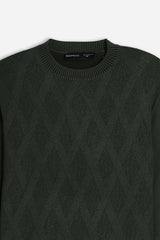MAGLIA GIROCOLLO STRUTTURATA VANISE' VERDE