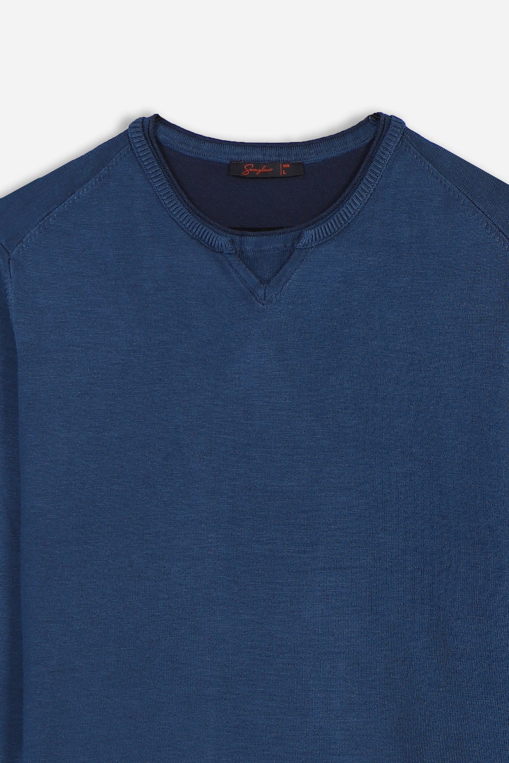 MAGLIA GIROCOLLO PETROLIO