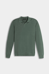 MAGLIA POLO CON COLLO DERBY VERDE BOSCO