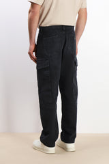 DENIM CARGO BAGGY NERO