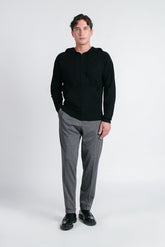 CARDIGAN MODELLO FELPA NERO