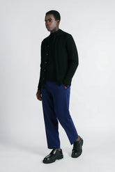 CARDIGAN CON COLLO POLO NERO