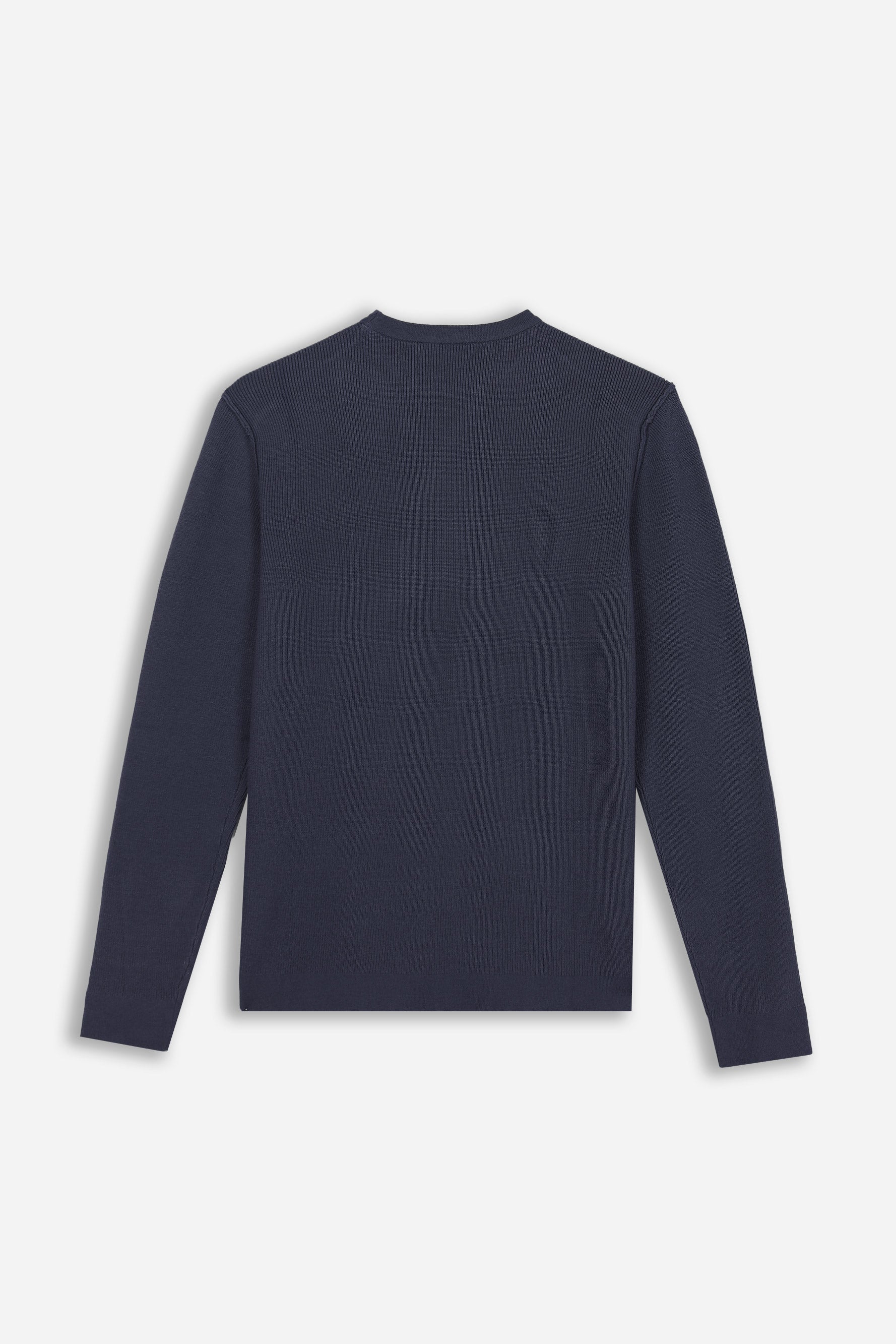 MAGLIA GIROCOLLO A COSTINE DENIM