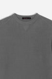 MAGLIA GIROCOLLO A COSTINE GRIGIO SCURO