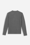 MAGLIA GIROCOLLO A COSTINE GRIGIO SCURO