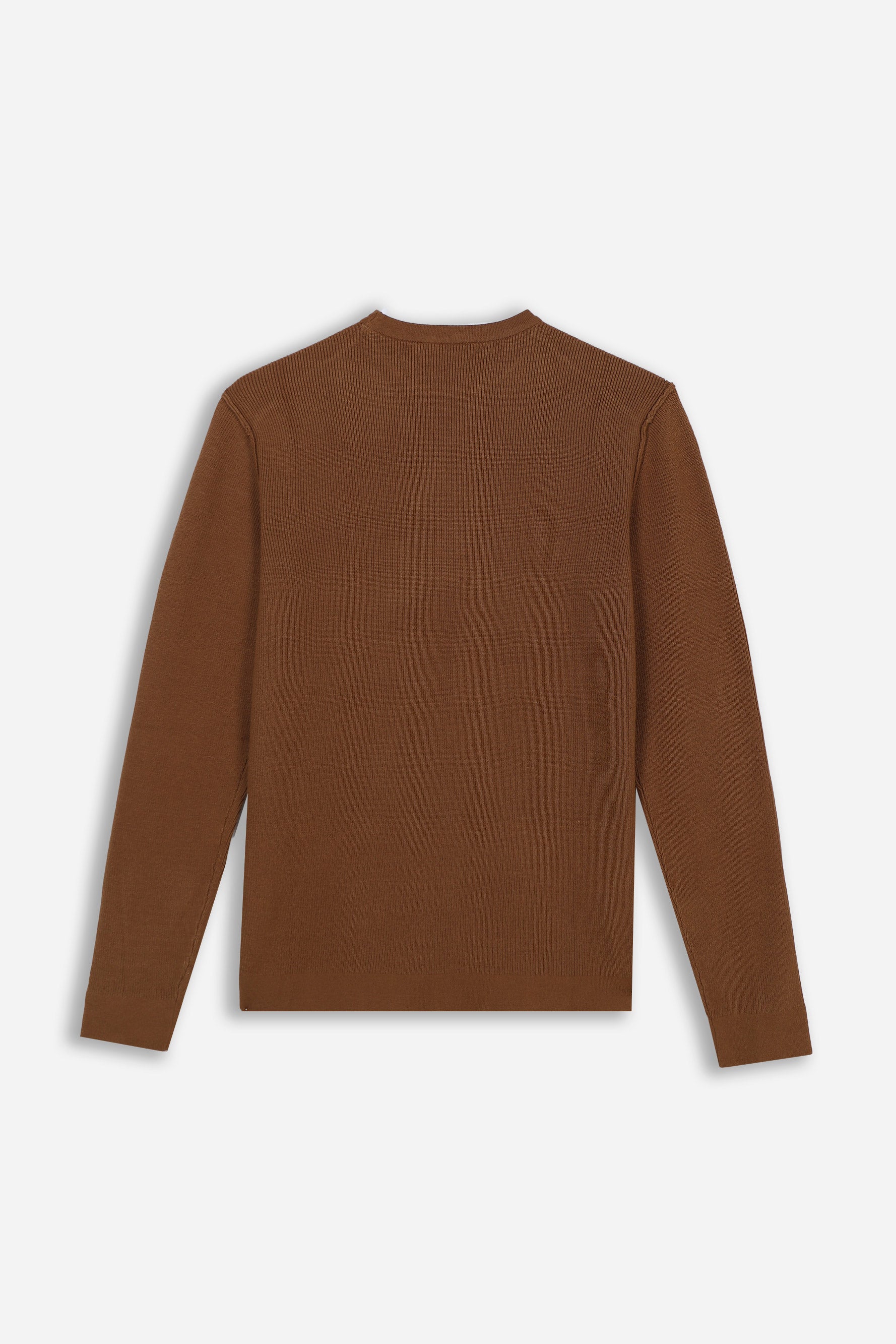 MAGLIA GIROCOLLO A COSTINE CAMMELLO