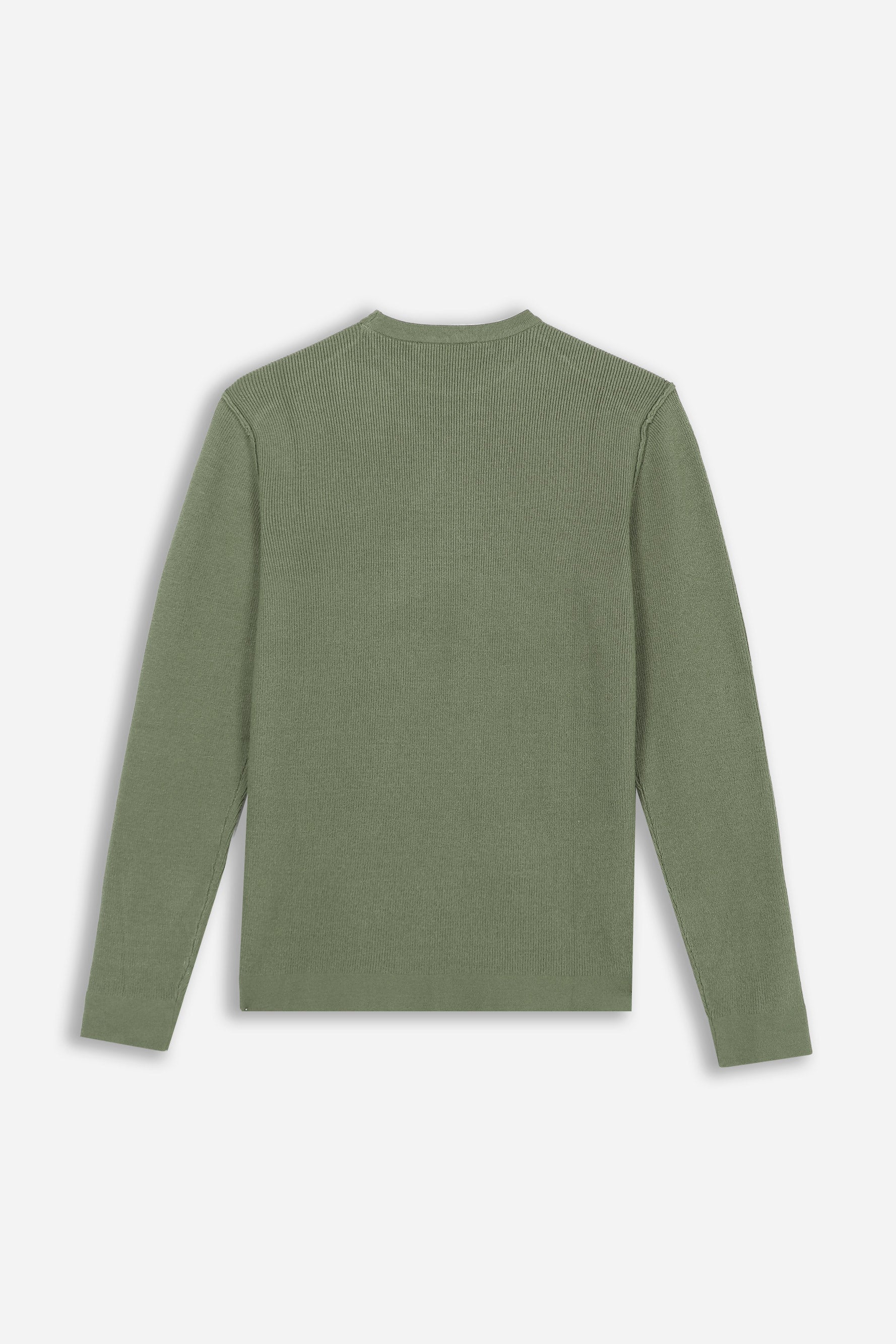 MAGLIA GIROCOLLO A COSTINE SALVIA
