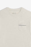 T-SHIRT SLUB CON TASCHINO BEIGE CHIARO - Sonnybono
