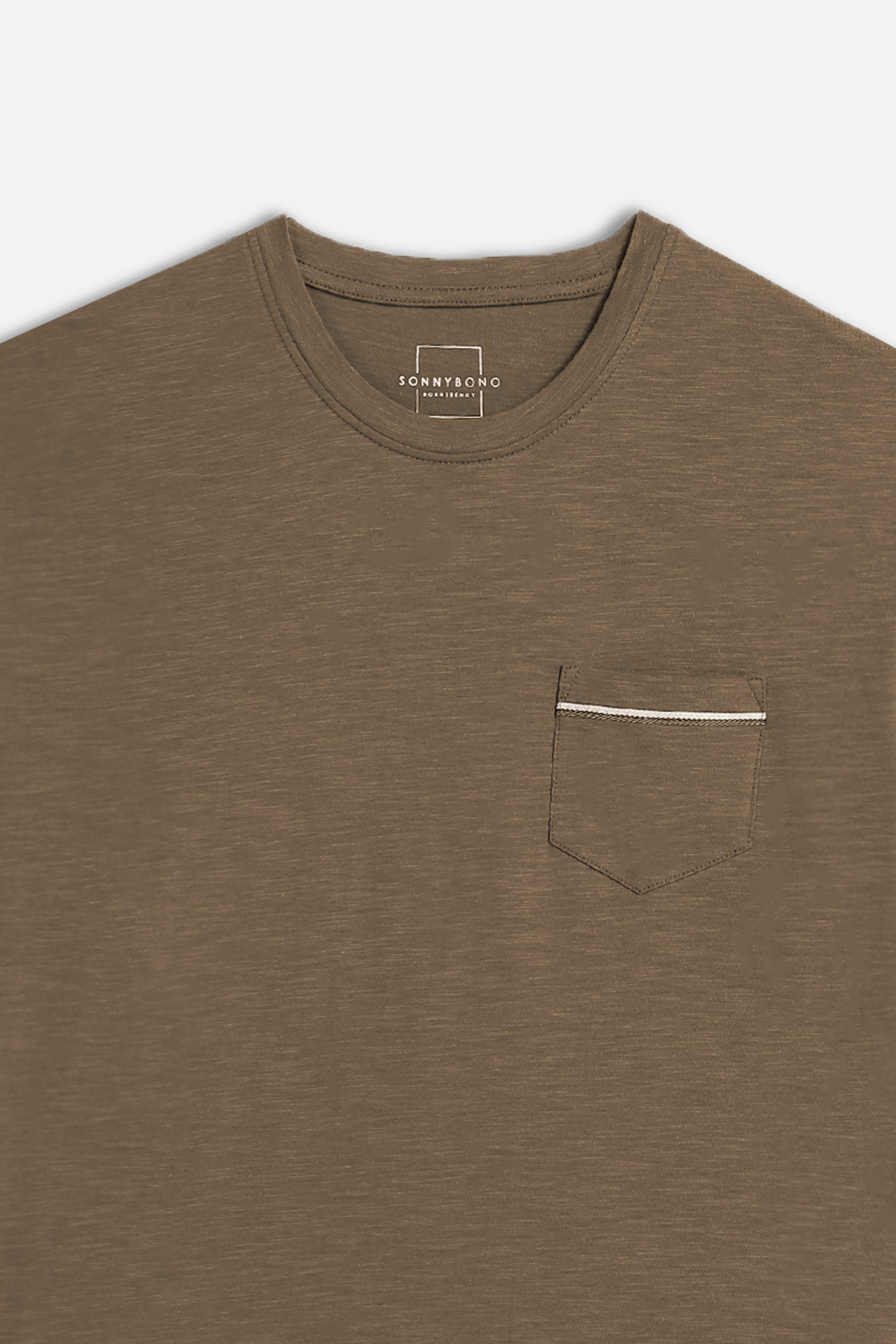 T-SHIRT SLUB CON TASCHINO FANGO - Sonnybono