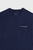 T-SHIRT SLUB CON TASCHINO INDACO - Sonnybono