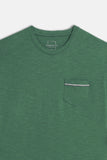 T-SHIRT SLUB CON TASCHINO VERDE - Sonnybono