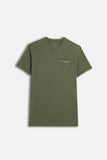 T-SHIRT SLUB CON TASCHINO VERDE MILITARE - Sonnybono