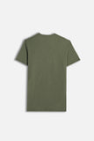 T-SHIRT SLUB CON TASCHINO VERDE MILITARE - Sonnybono