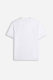 T-SHIRT GIROCOLLO BASIC CON DETTAGLIO BIANCO