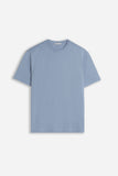 T-SHIRT GIROCOLLO BASIC CON DETTAGLIO POLVERE
