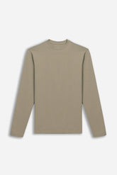 T-SHIRT GIROCOLLO MANICA LUNGA TORTORA