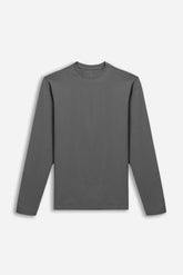 T-SHIRT GIROCOLLO MANICA LUNGA GRIGIO SCURO