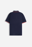 POLO IN PIQUET BASIC BLEU