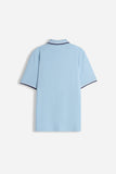 POLO IN PIQUET BASIC CELESTE