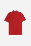 POLO IN PIQUET BASIC ROSSO