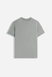 T-SHIRT GIROCOLLO BASIC STRETCH GRIGIO SCURO