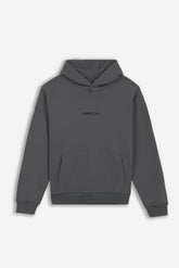 FELPA CON LOGO CAPPUCCIO E MARSUPIO GRIGIO SCURO - Sonnybono