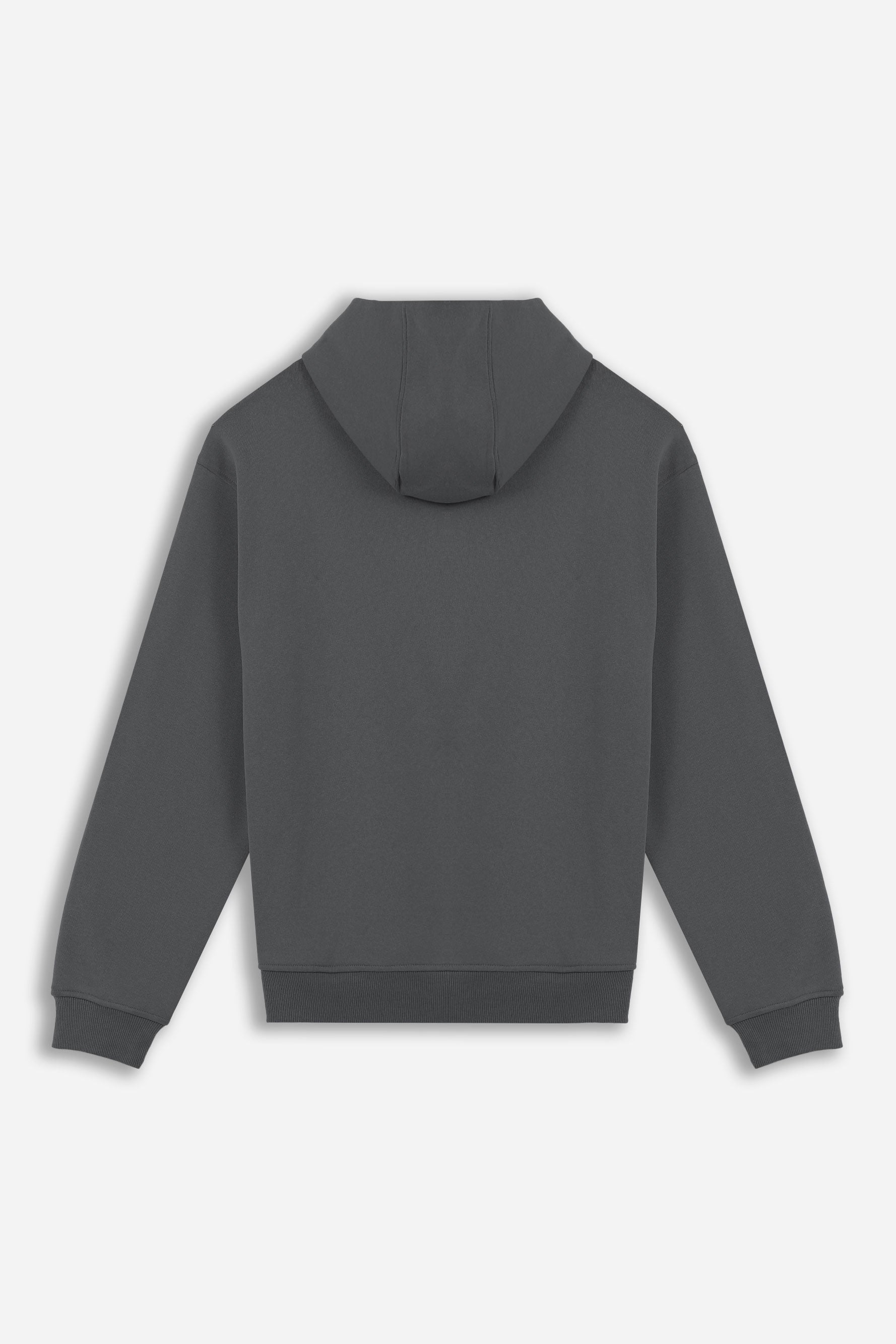 FELPA CON CAPPUCCIO E MARSUPIO CON LOGO RICAMATO GRIGIO SCURO - Sonnybono