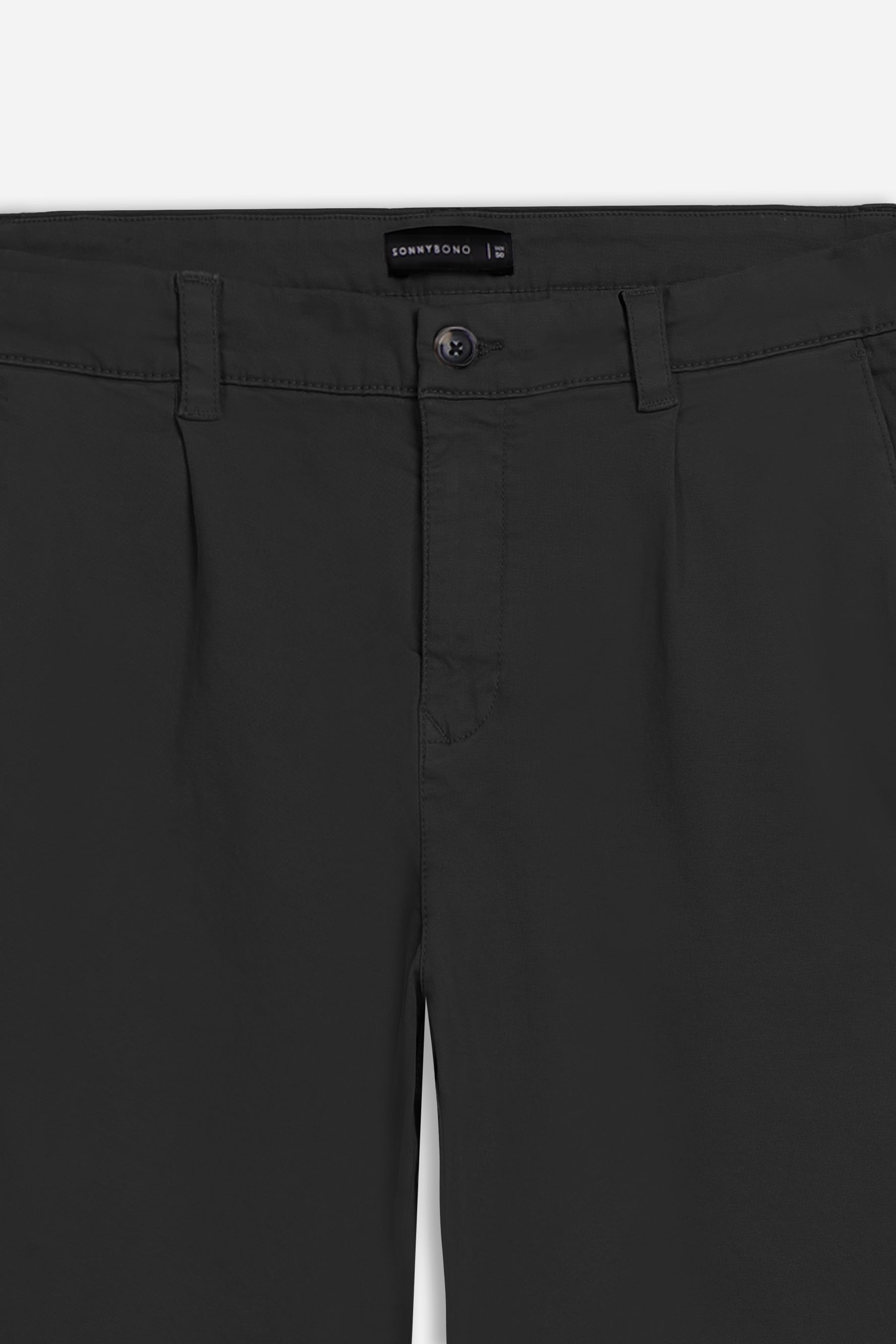 PANTALONE CHINO CON PENCES NERO
