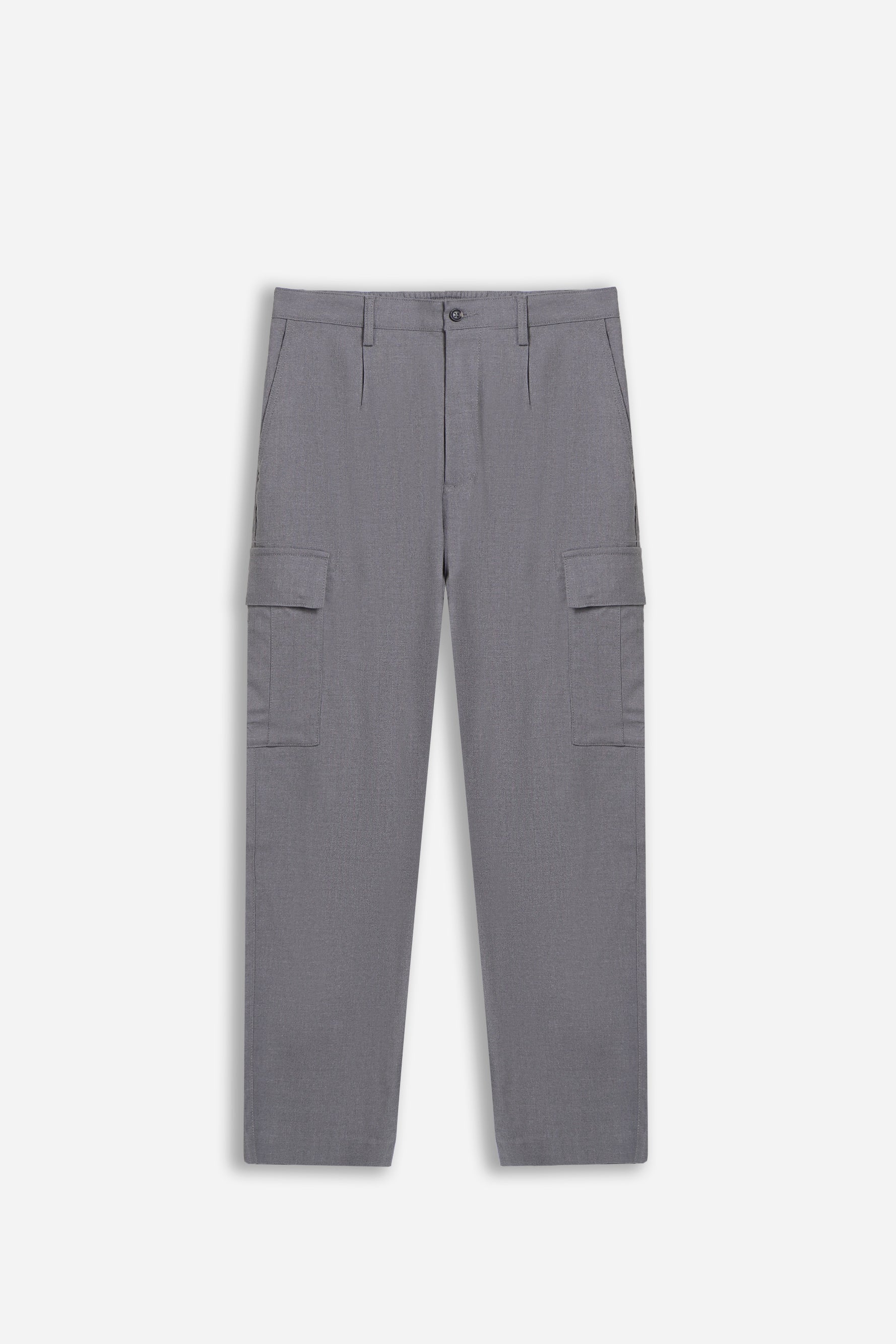 PANTALONE CON TASCONI ED ELASTICO IN VITA GRIGIO MEDIO - Sonnybono