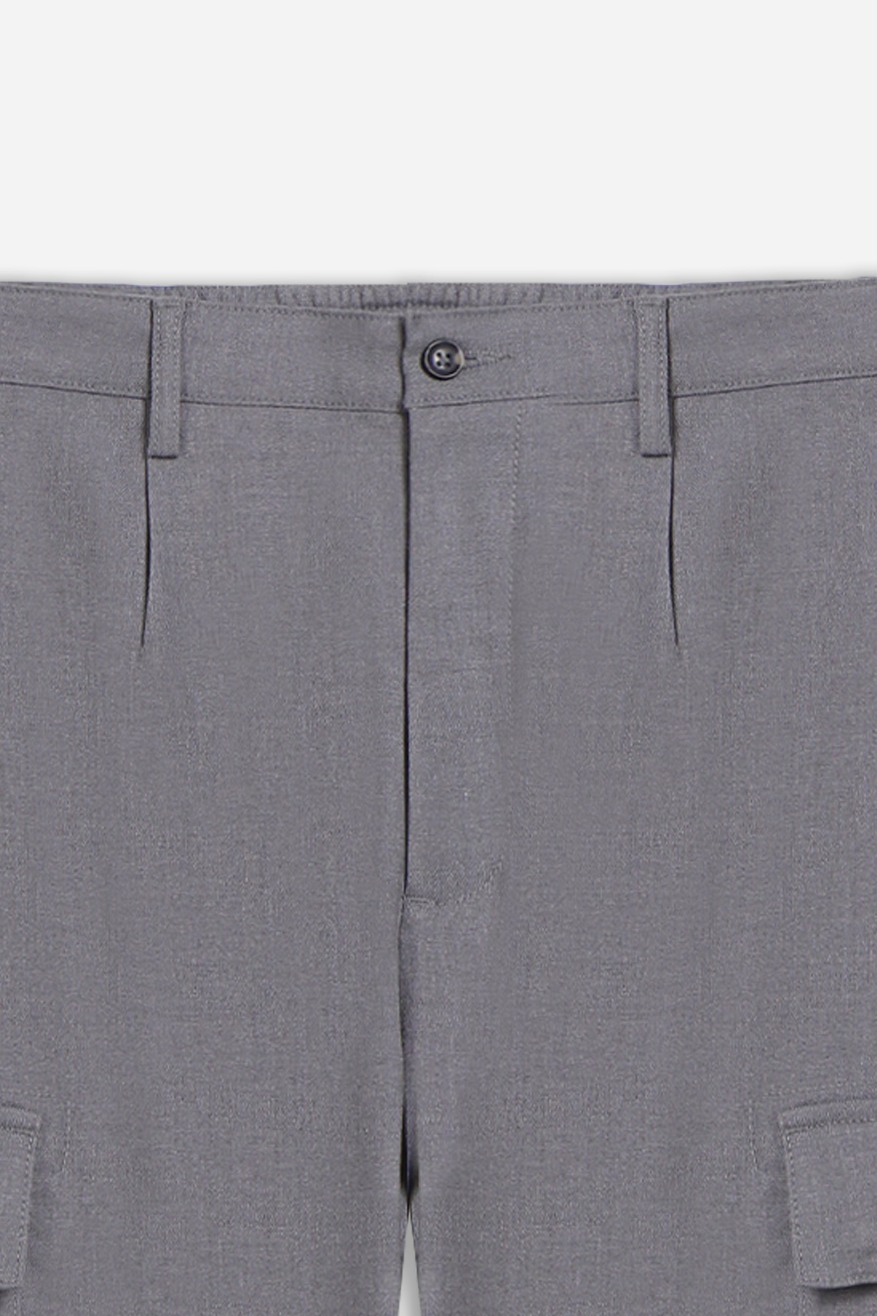 PANTALONE CON TASCONI ED ELASTICO IN VITA GRIGIO MEDIO - Sonnybono