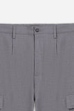 PANTALONE CON TASCONI ED ELASTICO IN VITA GRIGIO MEDIO - Sonnybono