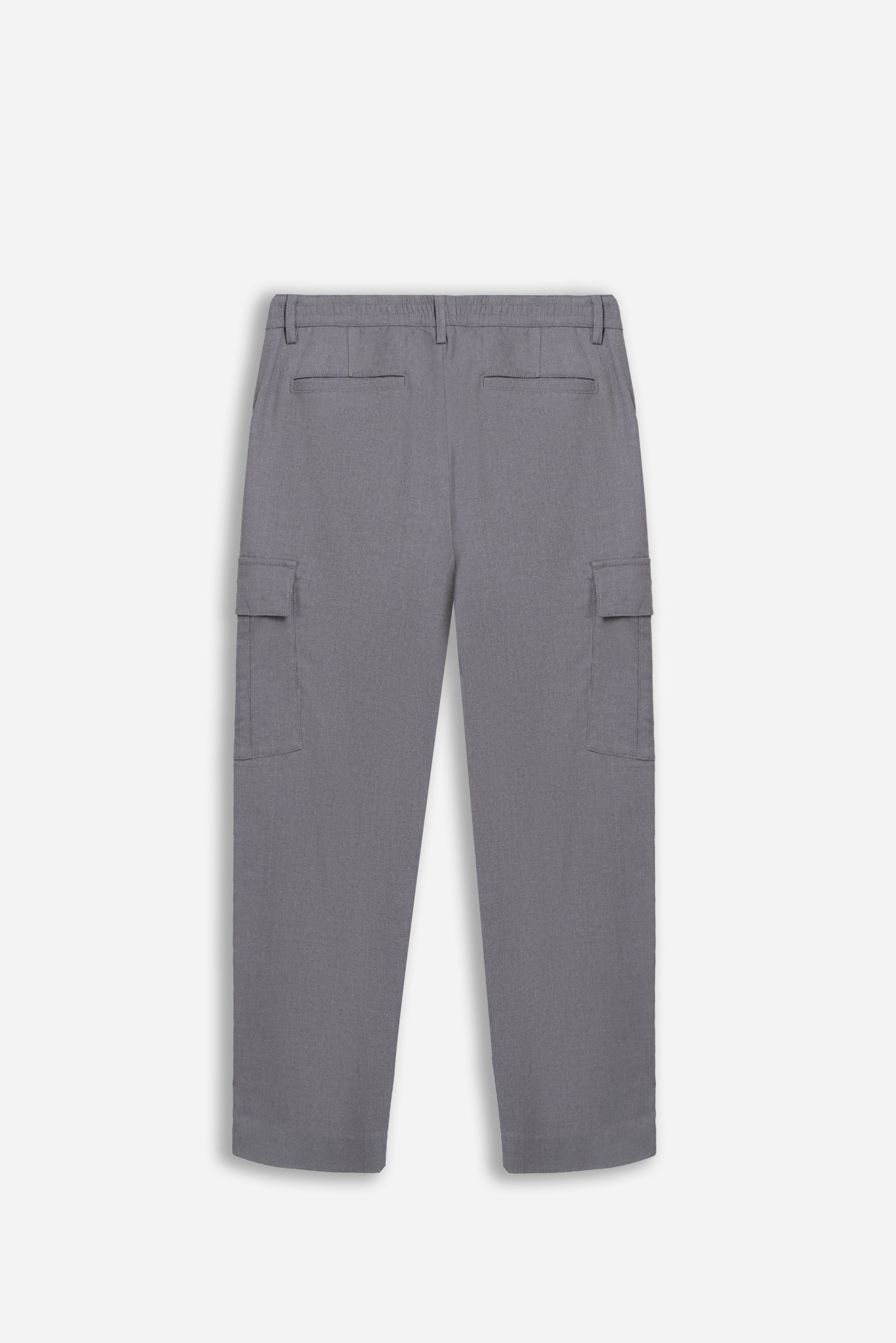 PANTALONE CON TASCONI ED ELASTICO IN VITA GRIGIO MEDIO - Sonnybono