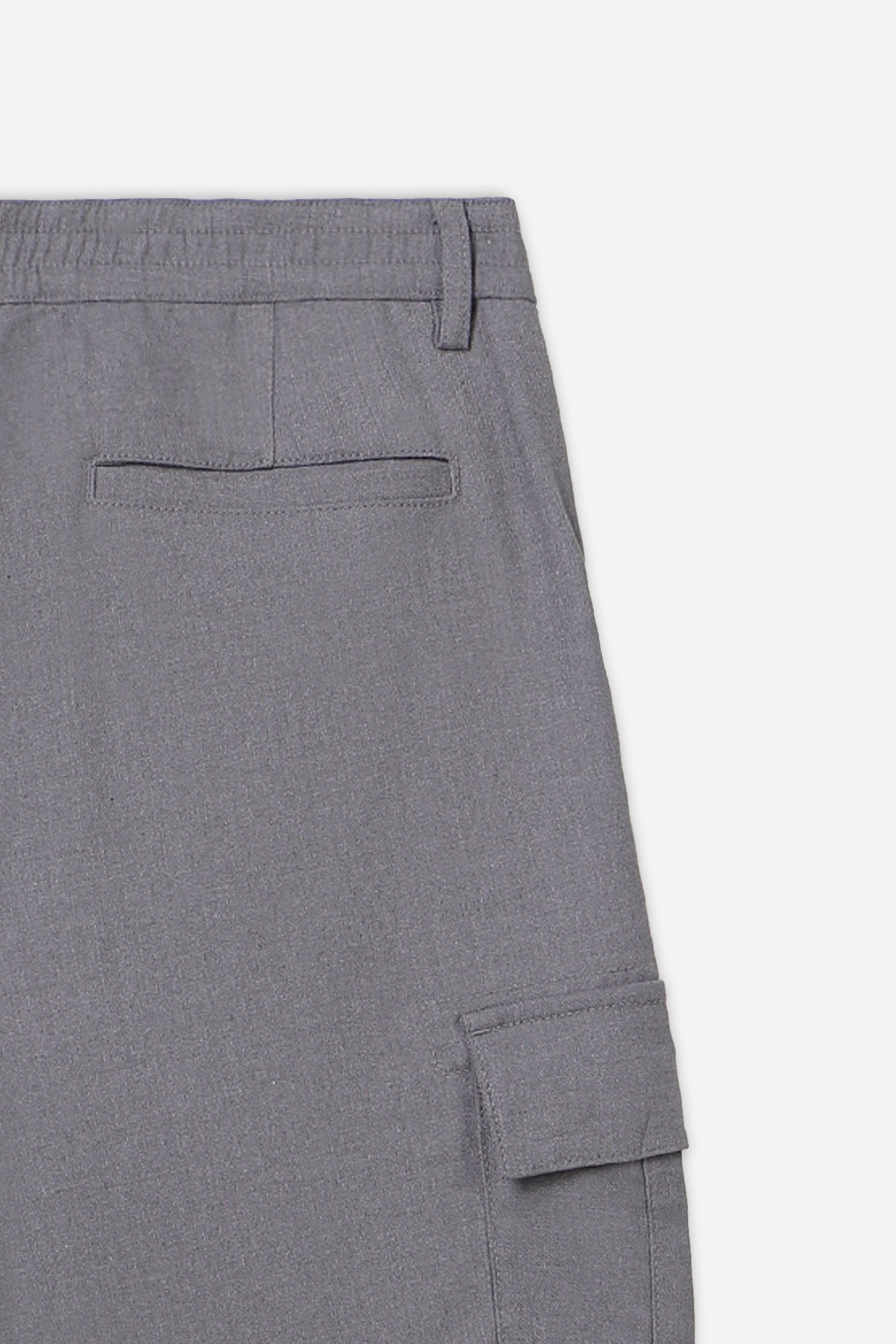 PANTALONE CON TASCONI ED ELASTICO IN VITA GRIGIO MEDIO - Sonnybono
